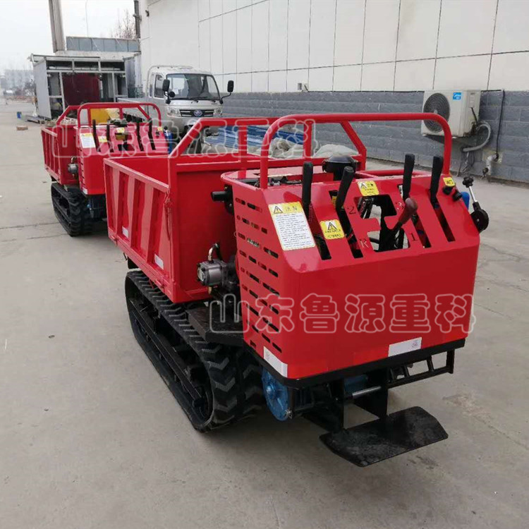 灵活节能型履带运输车1吨自卸式履带运输车 柴油手扶链轨车