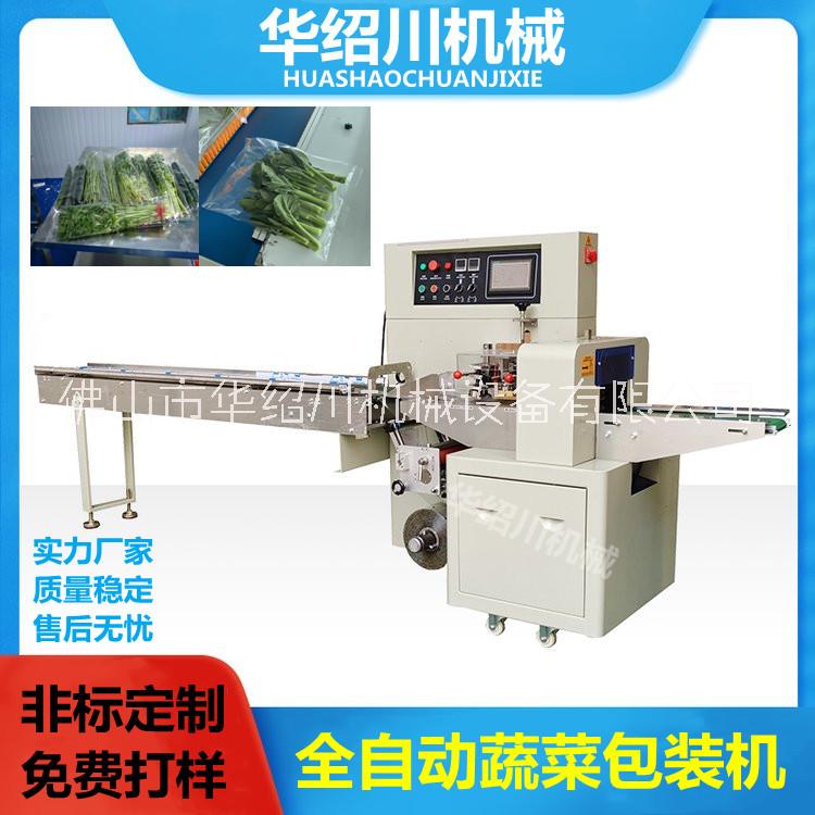 全自动蔬菜包装机 华绍川机械600型号 青菜果蔬打包机图片