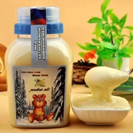 天然蜂蜜非国内灌装 冬熊俄罗斯原 装进 口蜂蜜纯正天然野 生500G1000G1250G 天然蜂蜜