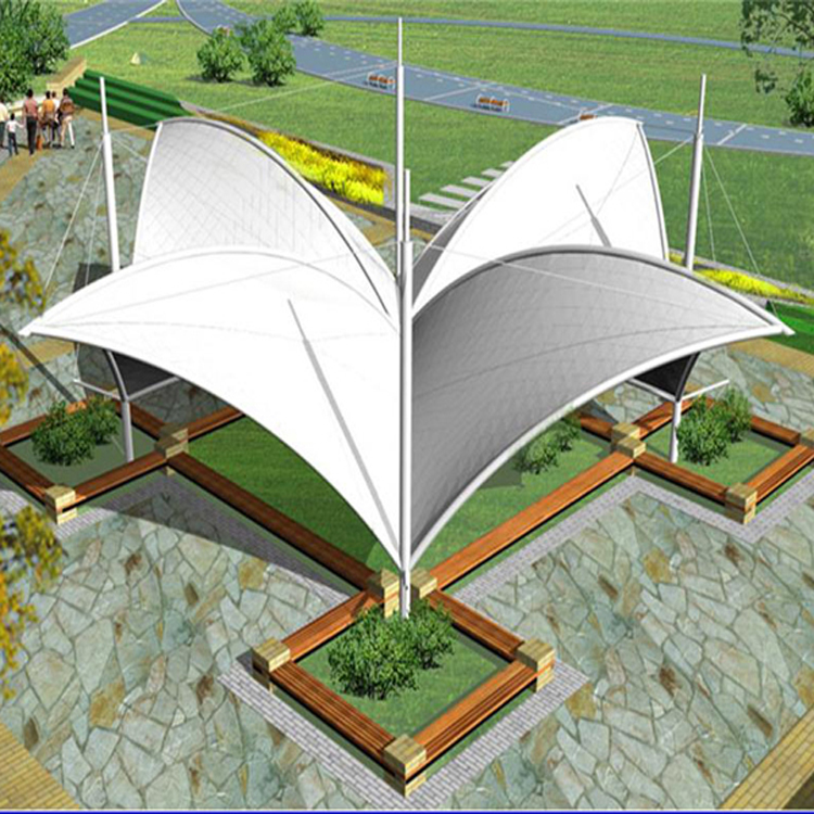 景观休息厅雨棚稳定耐用-造型简约-适合大跨度结构
