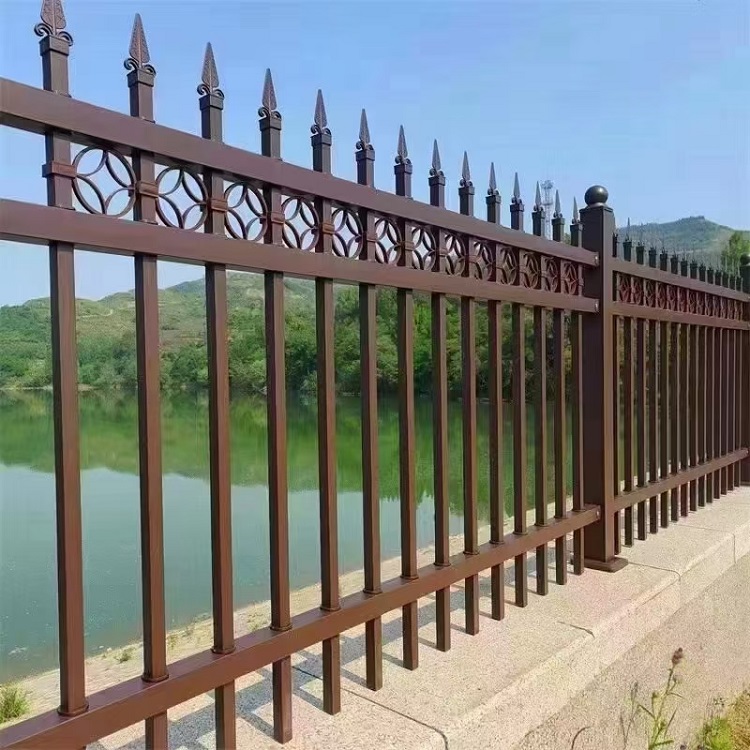 锌钢护栏防攀爬小区围栏厂区加厚折弯型铁栅栏庭院围墙防护栏定制图片