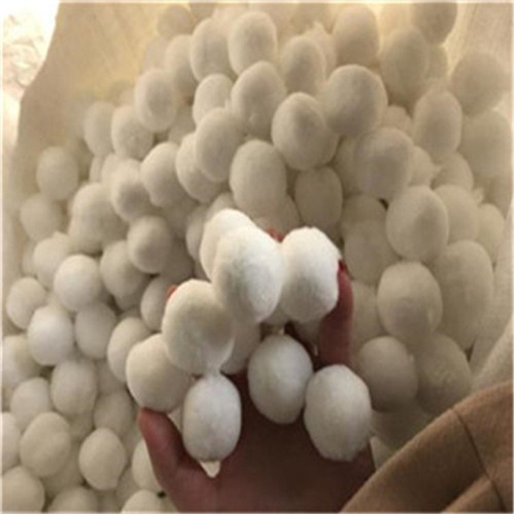 郑州市白色纤维球厂家白色纤维球游泳池用精滤球滤料