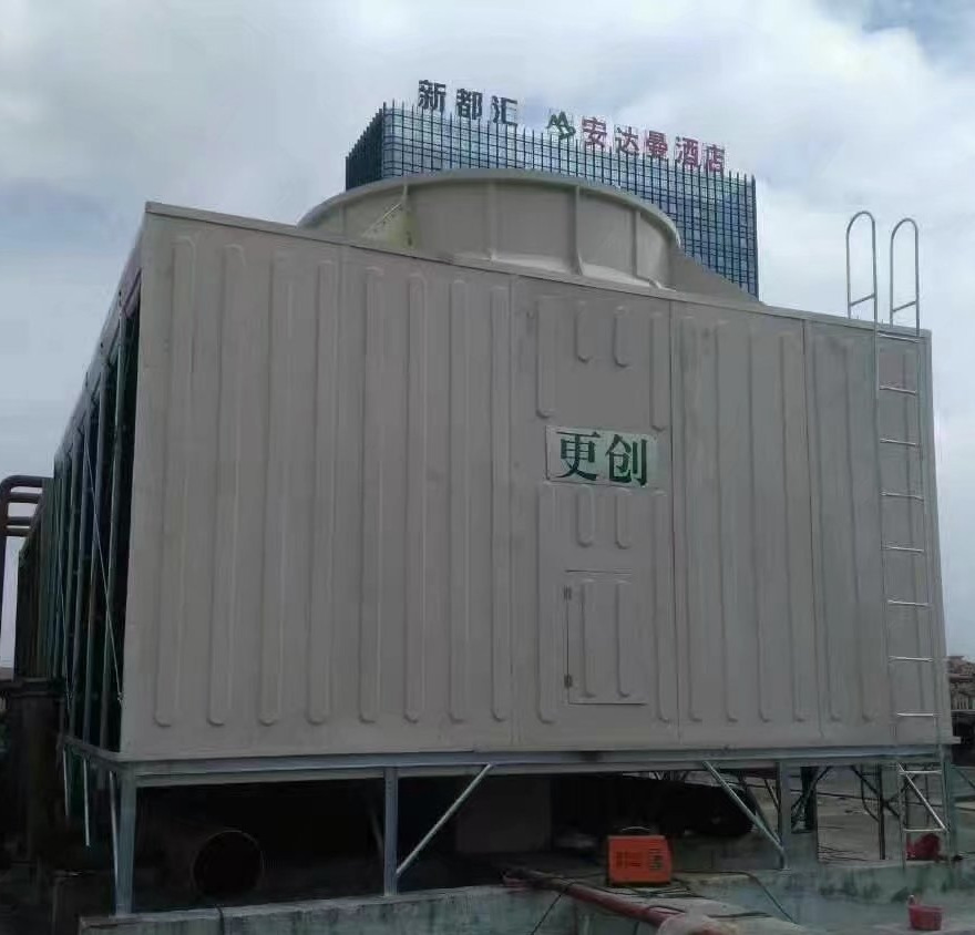 广州市600t方形冷却塔厂家600t方形冷却塔 高温炉低噪声工业横流方塔600吨 冷却塔更换 管道安装