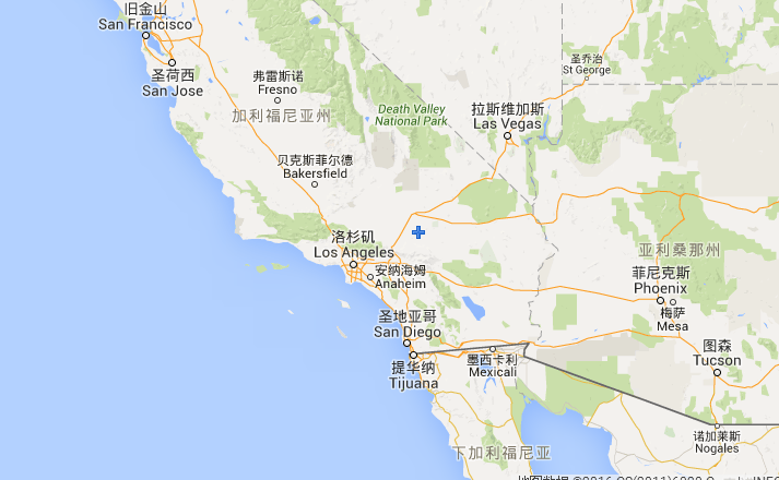 洛杉矶在美国的位置图片